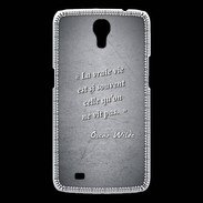 Coque Samsung Galaxy Mega Vrai vie Noir Citation Oscar Wilde