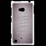 Coque Nokia Lumia 720 Vrai vie Violet Citation Oscar Wilde