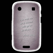 Coque Blackberry Bold 9900 Vrai vie Violet Citation Oscar Wilde