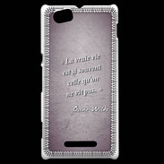 Coque Sony Xperia M Vrai vie Violet Citation Oscar Wilde