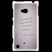 Coque Nokia Lumia 720 Vrai vie Rose Citation Oscar Wilde