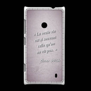 Coque Nokia Lumia 520 Vrai vie Rose Citation Oscar Wilde