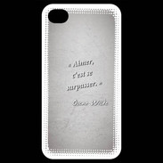 Coque iPhone 4 / iPhone 4S Aimer Gris Citation Oscar Wilde