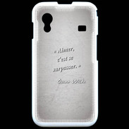 Coque Samsung ACE S5830 Aimer Gris Citation Oscar Wilde