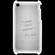 Coque iPhone 3G / 3GS Aimer Gris Citation Oscar Wilde