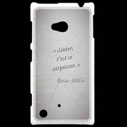 Coque Nokia Lumia 720 Aimer Gris Citation Oscar Wilde