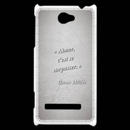 Coque HTC Windows Phone 8S Aimer Gris Citation Oscar Wilde