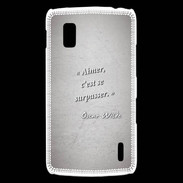 Coque LG Nexus 4 Aimer Gris Citation Oscar Wilde