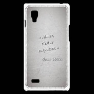 Coque LG Optimus L9 Aimer Gris Citation Oscar Wilde