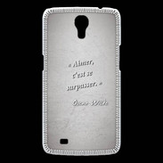 Coque Samsung Galaxy Mega Aimer Gris Citation Oscar Wilde