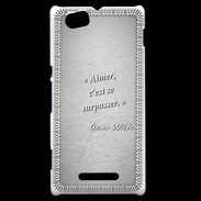 Coque Sony Xperia M Aimer Gris Citation Oscar Wilde