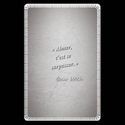 Etui carte bancaire Aimer Gris Citation Oscar Wilde