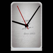 Pendule de bureau Aimer Gris Citation Oscar Wilde