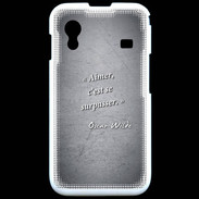 Coque Samsung ACE S5830 Aimer Noir Citation Oscar Wilde