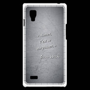 Coque LG Optimus L9 Aimer Noir Citation Oscar Wilde