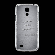 Coque Samsung Galaxy S4mini Aimer Noir Citation Oscar Wilde