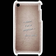 Coque iPhone 3G / 3GS Aimer Rouge Citation Oscar Wilde