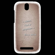 Coque HTC One SV Aimer Rouge Citation Oscar Wilde