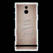 Coque Sony Xperia P Aimer Rouge Citation Oscar Wilde