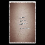 Etui carte bancaire Aimer Rouge Citation Oscar Wilde