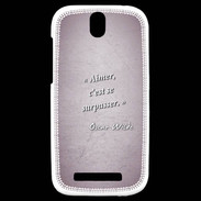 Coque HTC One SV Aimer Rose Citation Oscar Wilde