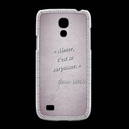 Coque Samsung Galaxy S4mini Aimer Rose Citation Oscar Wilde