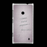 Coque Nokia Lumia 520 Aimer Rose Citation Oscar Wilde