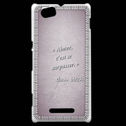 Coque Sony Xperia M Aimer Rose Citation Oscar Wilde