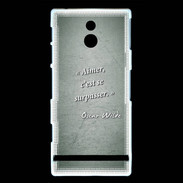 Coque Sony Xperia P Aimer Vert Citation Oscar Wilde