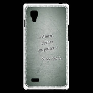 Coque LG Optimus L9 Aimer Vert Citation Oscar Wilde