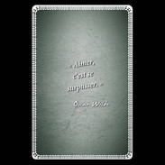 Etui carte bancaire Aimer Vert Citation Oscar Wilde