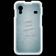 Coque Samsung ACE S5830 Aimer Turquoise Citation Oscar Wilde