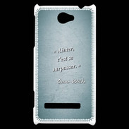 Coque HTC Windows Phone 8S Aimer Turquoise Citation Oscar Wilde