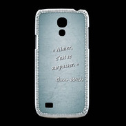 Coque Samsung Galaxy S4mini Aimer Turquoise Citation Oscar Wilde