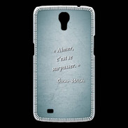 Coque Samsung Galaxy Mega Aimer Turquoise Citation Oscar Wilde