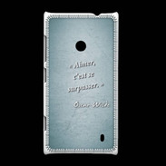 Coque Nokia Lumia 520 Aimer Turquoise Citation Oscar Wilde
