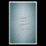 Etui carte bancaire Aimer Turquoise Citation Oscar Wilde