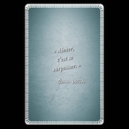 Etui carte bancaire Aimer Turquoise Citation Oscar Wilde