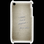 Coque iPhone 3G / 3GS Aimer Sepia Citation Oscar Wilde