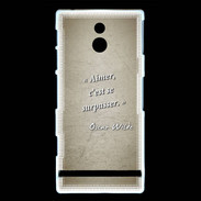 Coque Sony Xperia P Aimer Sepia Citation Oscar Wilde