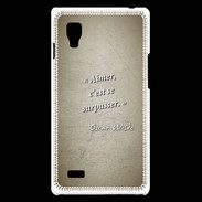 Coque LG Optimus L9 Aimer Sepia Citation Oscar Wilde