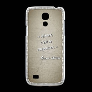 Coque Samsung Galaxy S4mini Aimer Sepia Citation Oscar Wilde