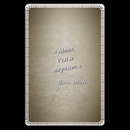 Etui carte bancaire Aimer Sepia Citation Oscar Wilde