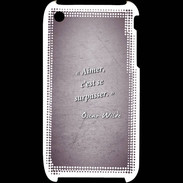 Coque iPhone 3G / 3GS Aimer Violet Citation Oscar Wilde