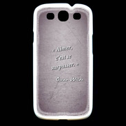 Coque Samsung Galaxy S3 Aimer Violet Citation Oscar Wilde