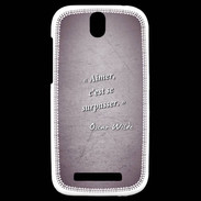 Coque HTC One SV Aimer Violet Citation Oscar Wilde