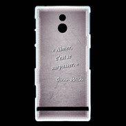 Coque Sony Xperia P Aimer Violet Citation Oscar Wilde