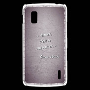 Coque LG Nexus 4 Aimer Violet Citation Oscar Wilde