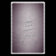 Etui carte bancaire Aimer Violet Citation Oscar Wilde