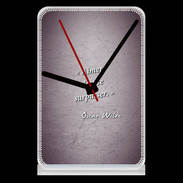 Pendule de bureau Aimer Violet Citation Oscar Wilde